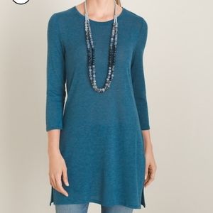 Chico's size 0, 3/4 sleeve side slit tunic.